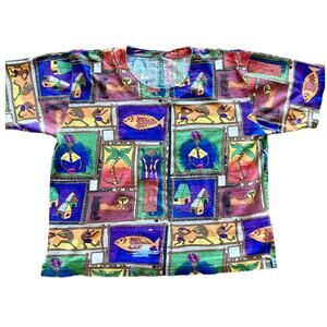 Retro 90's T-Shirt Multi Color size XL